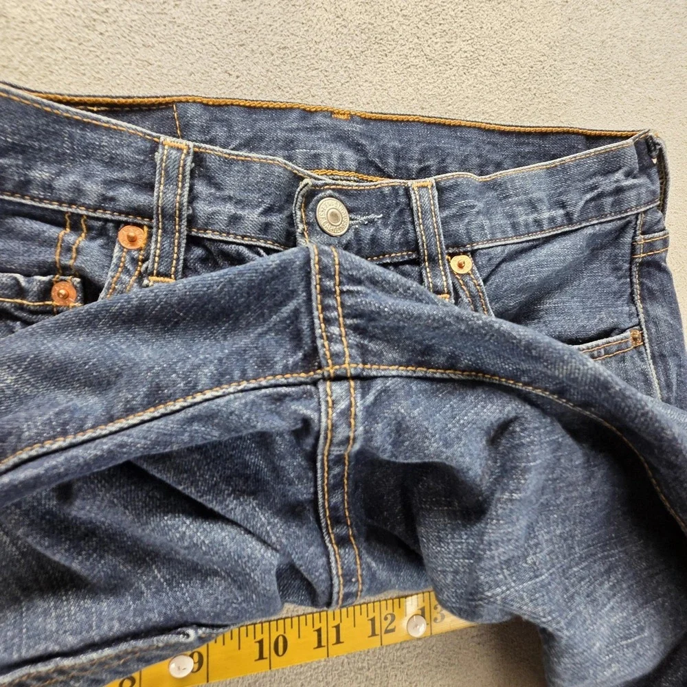 VTG Levis 501 Jeans Mens Blue Medium Wash Straight Regular Button Fly Fits 28x30